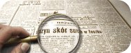 Čítanie novín s lupou – ťažkosti s čítaním